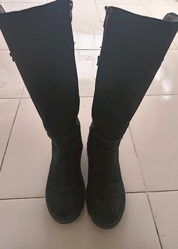 Siyah Süet Tokalı  Çizme - Görsel 4