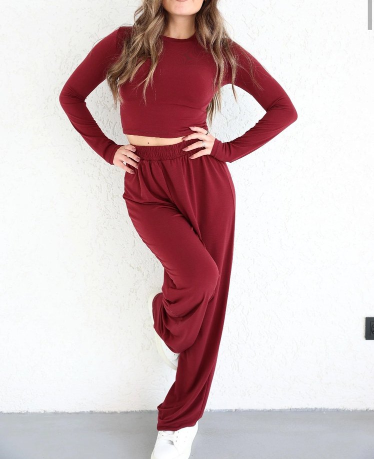 Bordo salaş ikili takım - Görsel 2