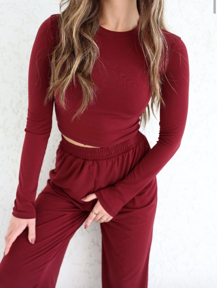 Bordo salaş ikili takım - Görsel 4