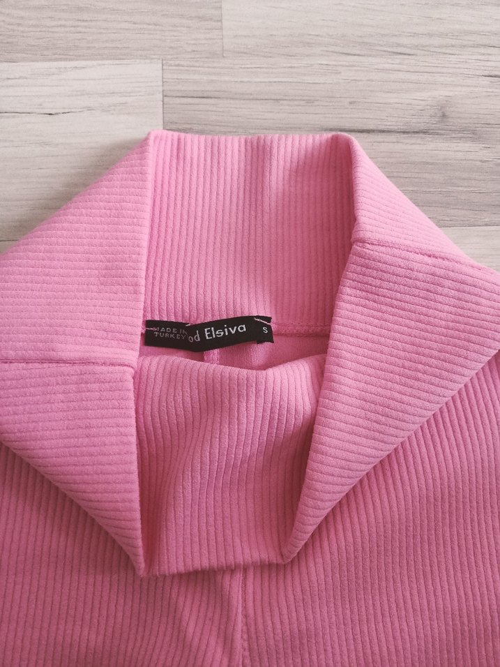 Pembe likralı fitilli tayt - Görsel 2