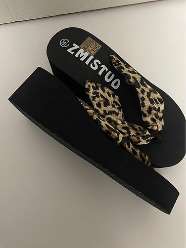 36 Beden siyah Renk Shein leopar terlik