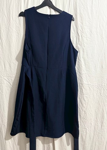 Lacivert Midi Elbise - Görsel 3