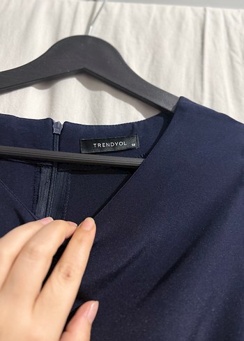 Lacivert Midi Elbise - Görsel 2