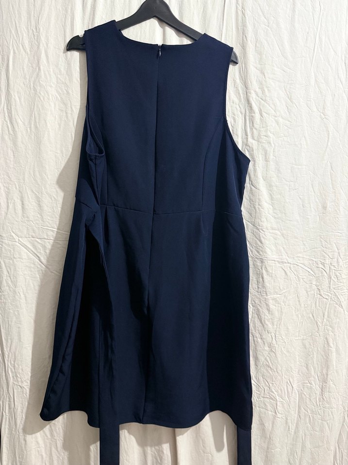 Lacivert Midi Elbise - Görsel 3