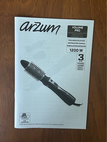 Arzum Arzum volume pro saç fön tarağı