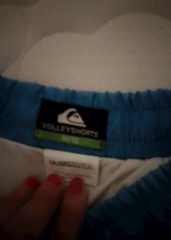 Düğmeli Erkek Mavi Midi Yüzme Şortu - Görsel 2