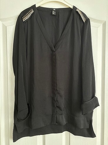 H&M saten pamuk bluz