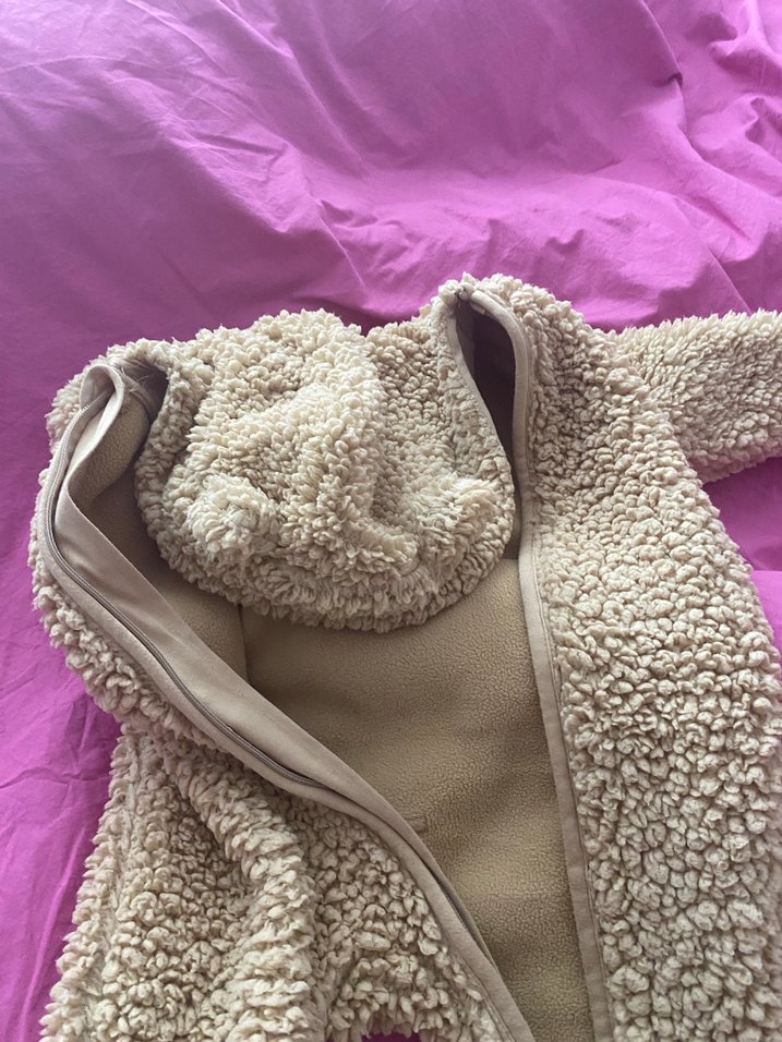 Bej Bebek Kürklü Kapüşonlu Tulum - Görsel 3