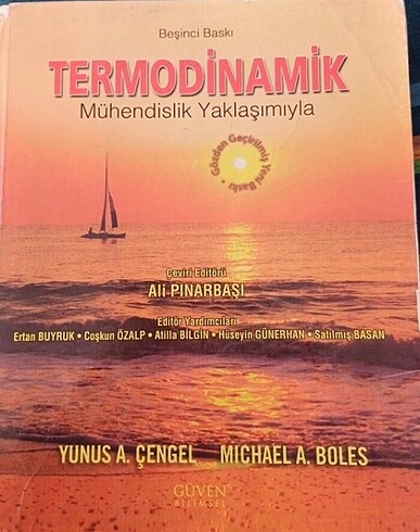 Yunus çengel 5. Baskı Termodinamik kitabı