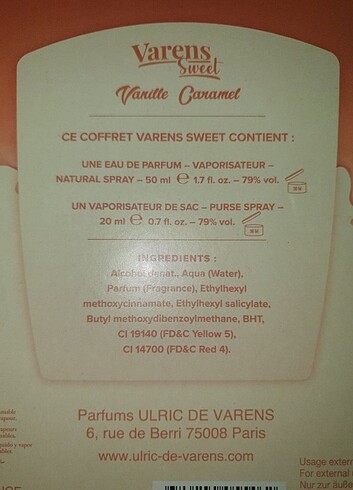 Beden Renk Varens Sweet Vanilla Caramel Set