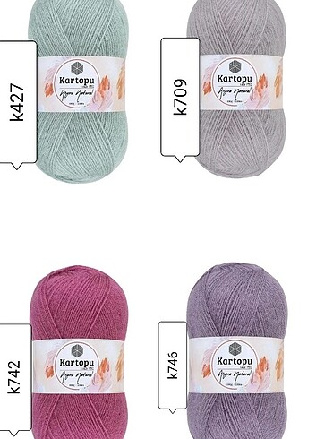 Kartopu Angora natural tiftik ip 