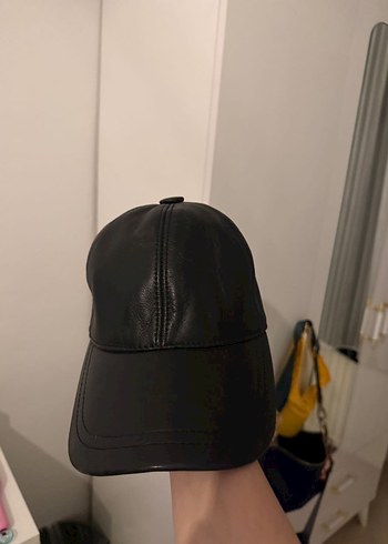 Deri Siyah Kadın Şapka - Görsel 2