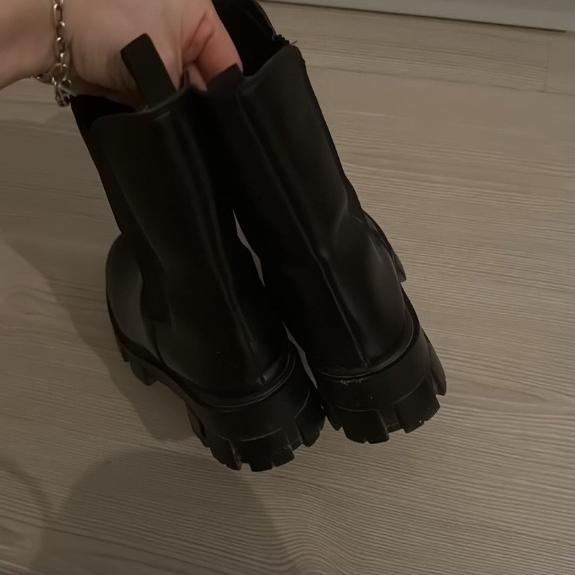 Kadın Siyah Deri  Bot - Görsel 5