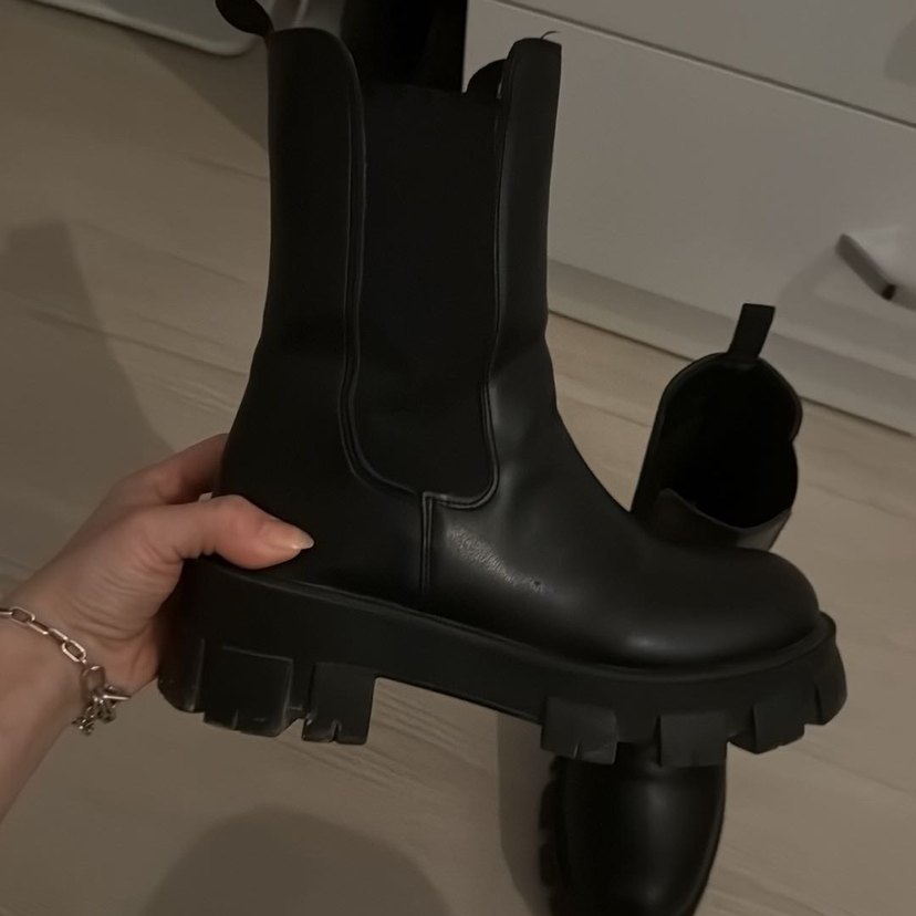 Kadın Siyah Deri  Bot - Görsel 3