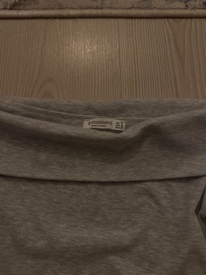 Gri Uzun Kollu Kayık Yaka Kadın Kazak - Görsel 4