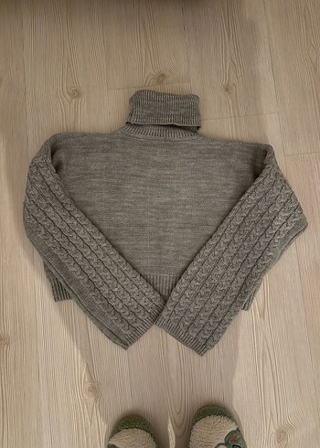 Balıkçı Yaka Örgü Kadın Kazak - Görsel 2