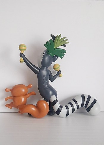 Kral Julien & Mort Figür Oyuncak Boy: 8 cm