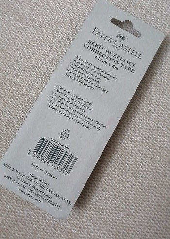 Faber-Castell Siyah Şerit Düzeltici Bant 4.2mm - Görsel 2