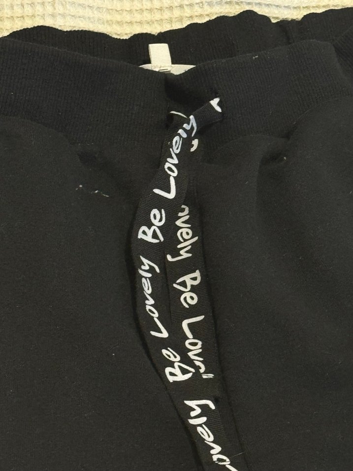 Siyah Kadın Pamuklu Salaş Eşofman Koton - Görsel 2