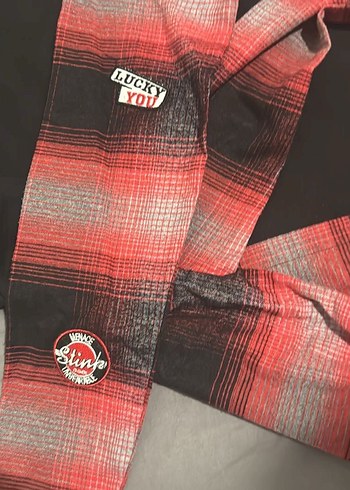 Uzun Kollu Kırmızı Salaş Kadın elbise - Görsel 3