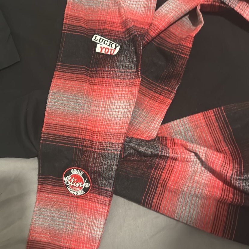 Uzun Kollu Kırmızı Salaş Kadın elbise - Görsel 3