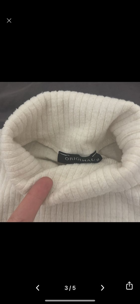 Krem Renkli Kadın Balıkçı Yaka Kazak - Görsel 3