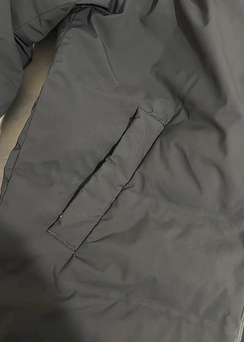 Gri Kadın Lumberjack Kışlık Kapüşonlu Mont - Görsel 5