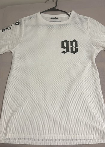 Transparan, Beyaz Kadın Spor Tişörtü 98 Baskılı