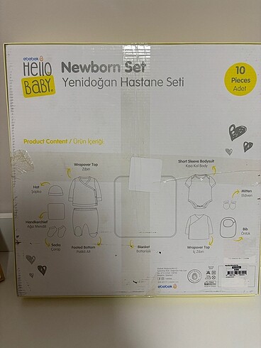 Hellobaby yenidoğan hastane seti ürün hiç kullanılmamıştır - Görsel 5