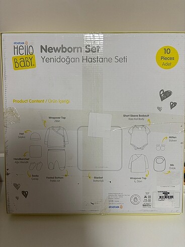 Hellobaby yenidoğan hastane seti ürün hiç kullanılmamıştır - Görsel 7