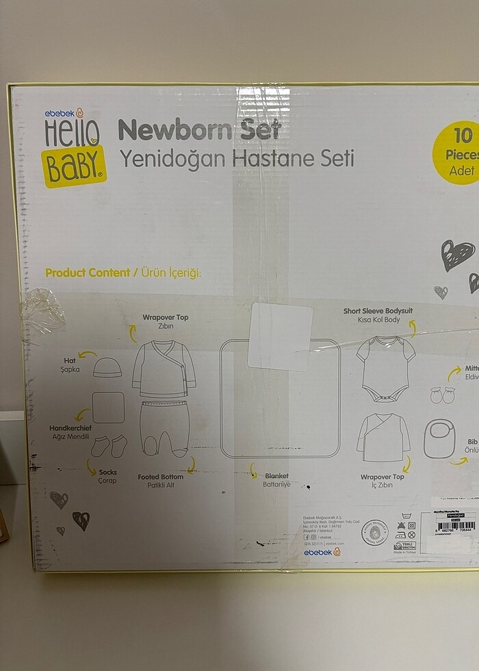 Hellobaby yenidoğan hastane seti ürün hiç kullanılmamıştır - Görsel 5