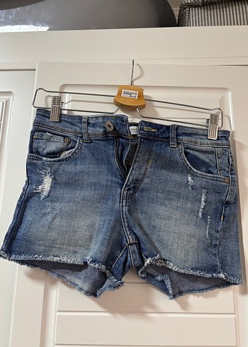 Kadın Mavi Mini Denim kot Şort