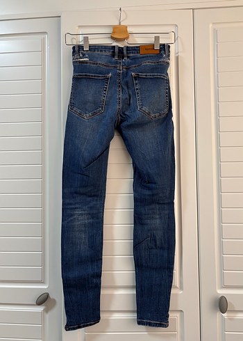 xs Beden mavi Renk Kadın Mavi Dar Kesim Denim Pantolon