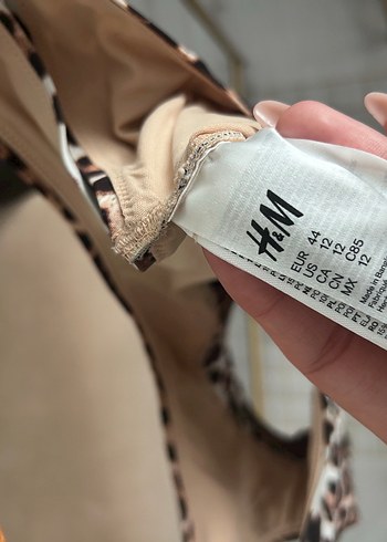 H&M Leopar Desenli Midi Spor Sütyen