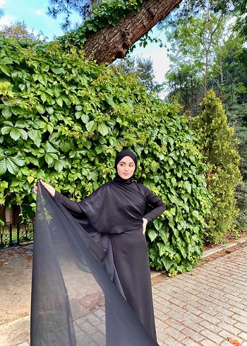 Siyah Uzun Kollu Uzun Elbise - Görsel 3