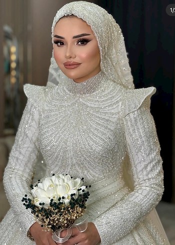 Tesettür tasarım gelinlik - Görsel 2