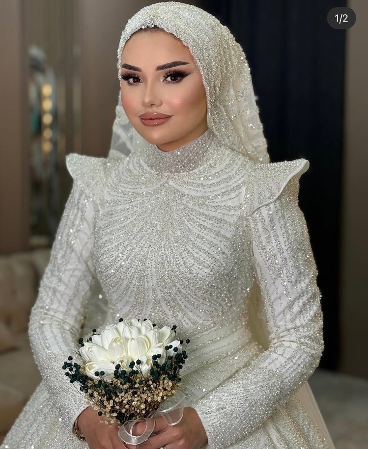 Tesettür tasarım gelinlik - Görsel 2