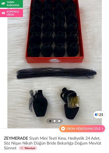 Mini siyah hediyelik testi - Görsel 2