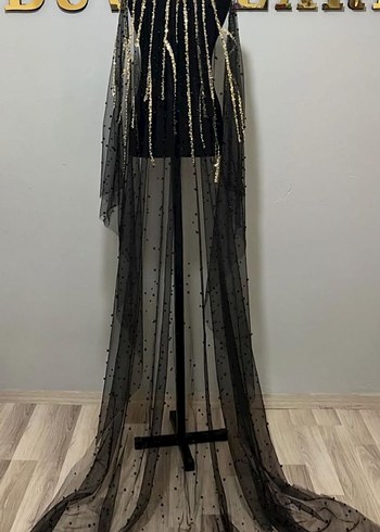 Siyah gold incili duvak - Görsel 2