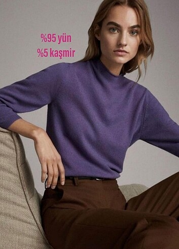 Massimo Dutti yün kaşmir kazak