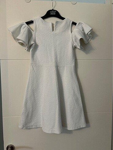11-12 Yaş Beden Kiz cocuk beyaz elbise