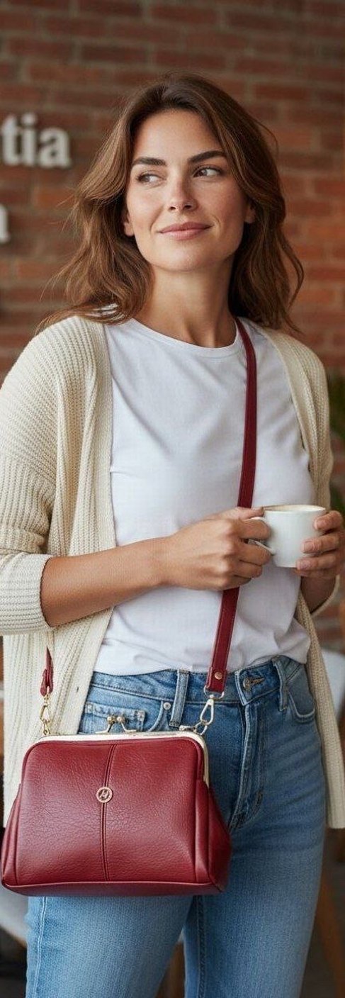 Klasik Deri Kadın Çanta - Görsel 2