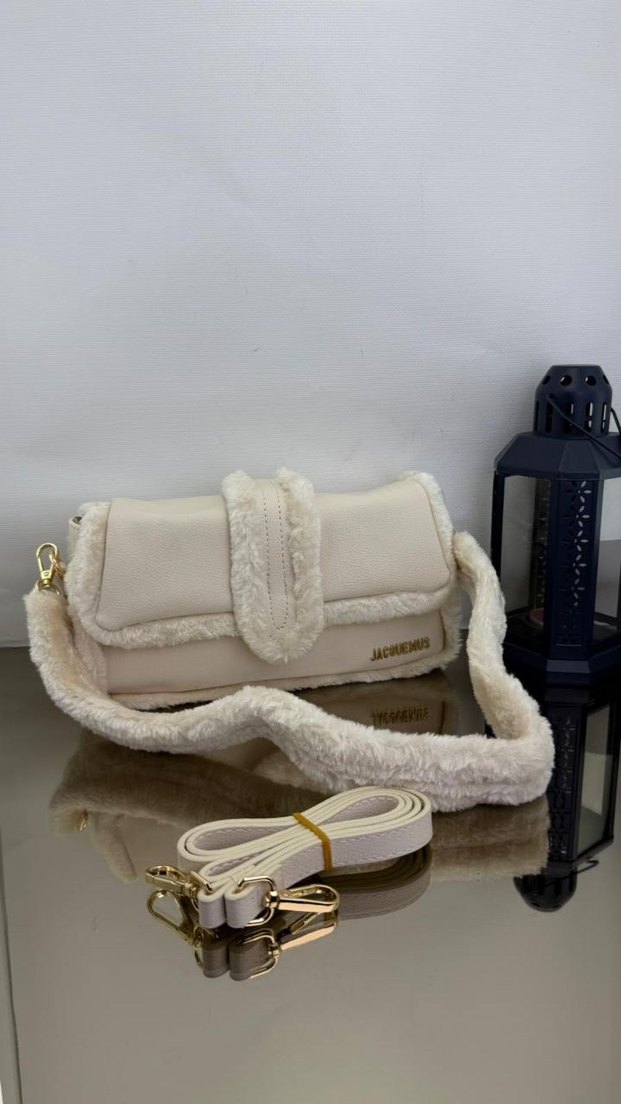 Kürk Detaylı  Zebra Desenli jakomus Deri Çanta - Görsel 4