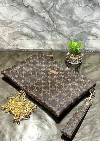 Siyah Deri Vakko Clunch Çanta - Görsel 2