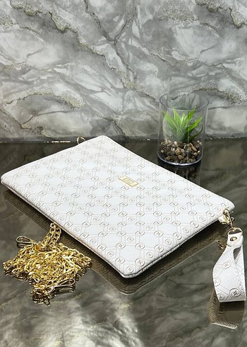 Siyah Deri Vakko Clunch Çanta - Görsel 3