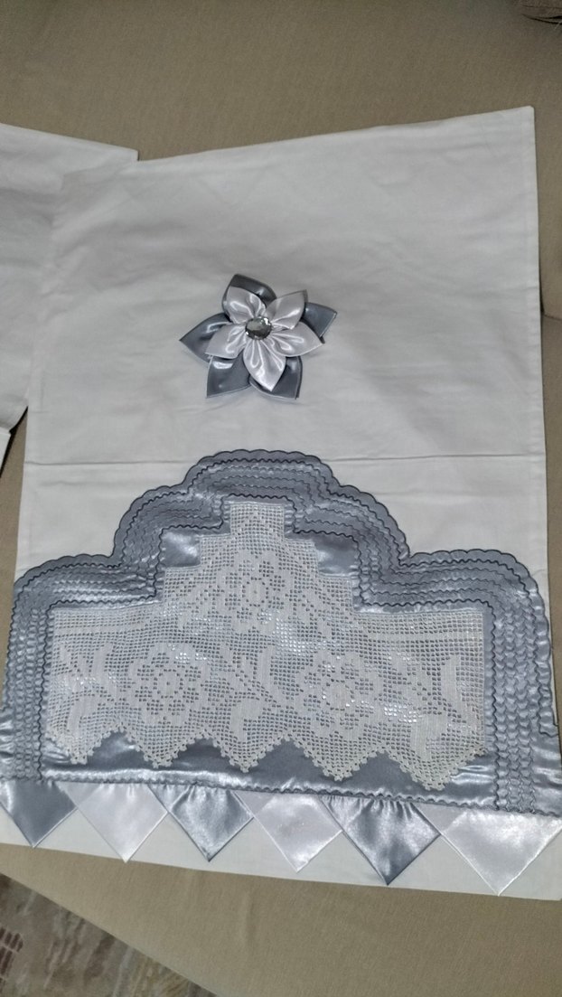 Gri Nakışlı çift kişilik pikeTakımi - Görsel 3