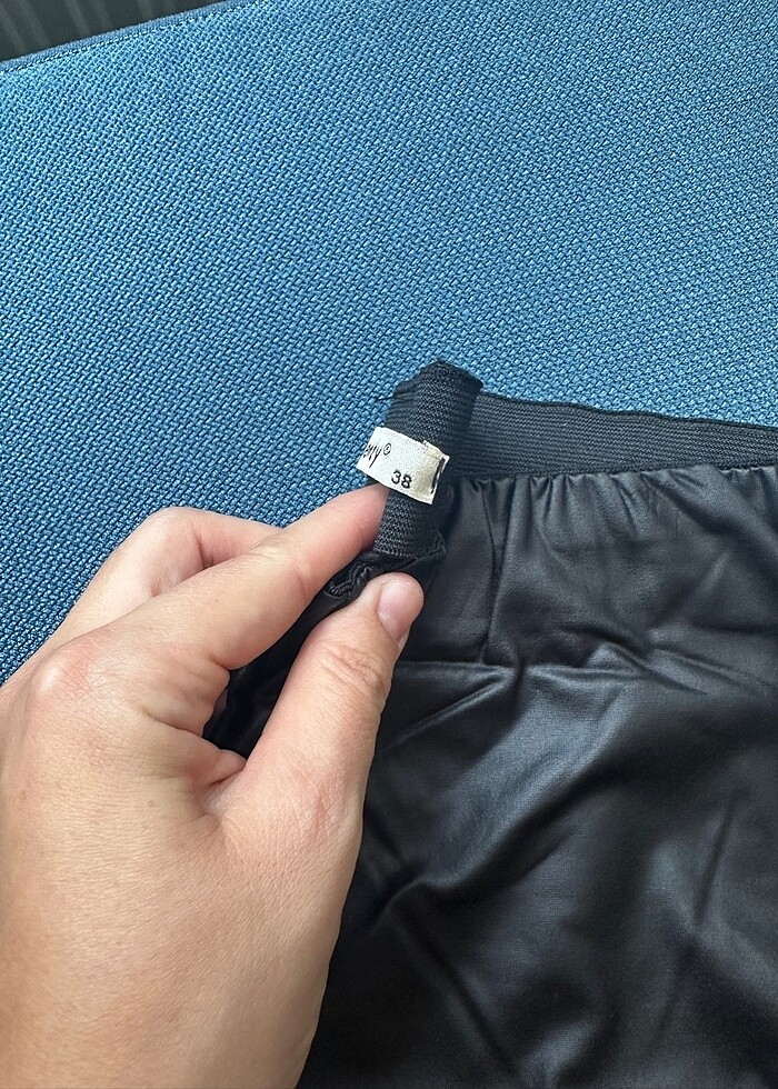 Deri görünümlü tayt - Görsel 3