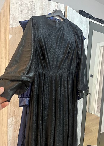 Uzun Siyah Gotik Drapeli Kadın Elbise