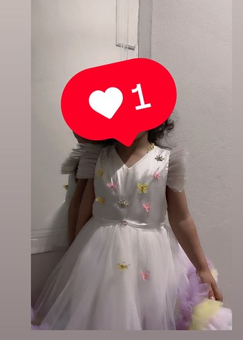 Çok Renkli Fırfırlı Kız Çocuk Elbisesi - Görsel 3