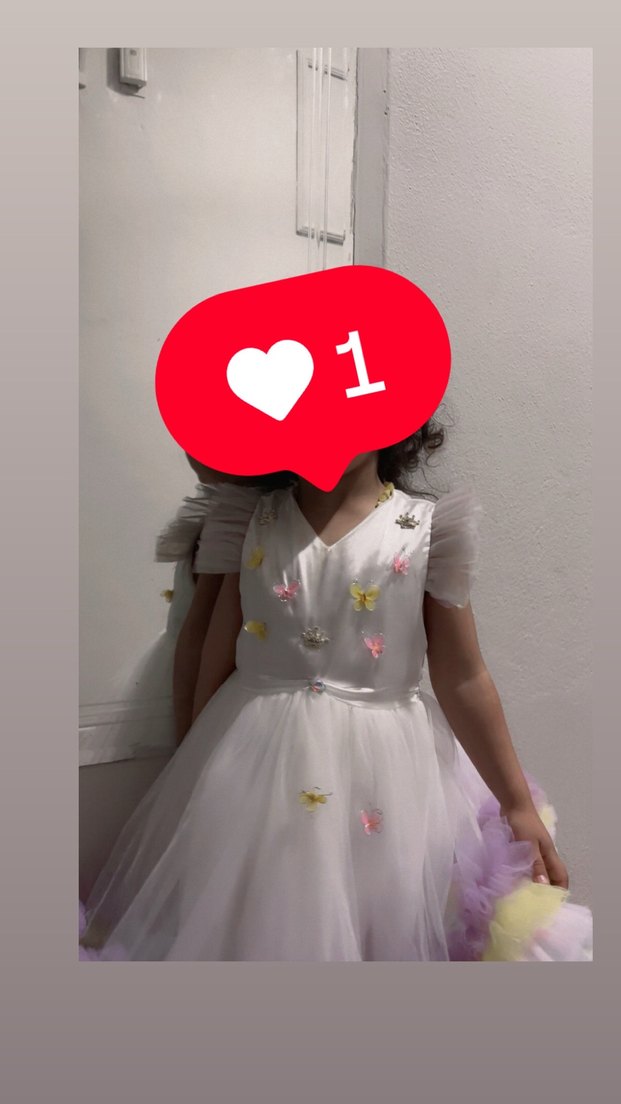 Çok Renkli Fırfırlı Kız Çocuk Elbisesi - Görsel 3